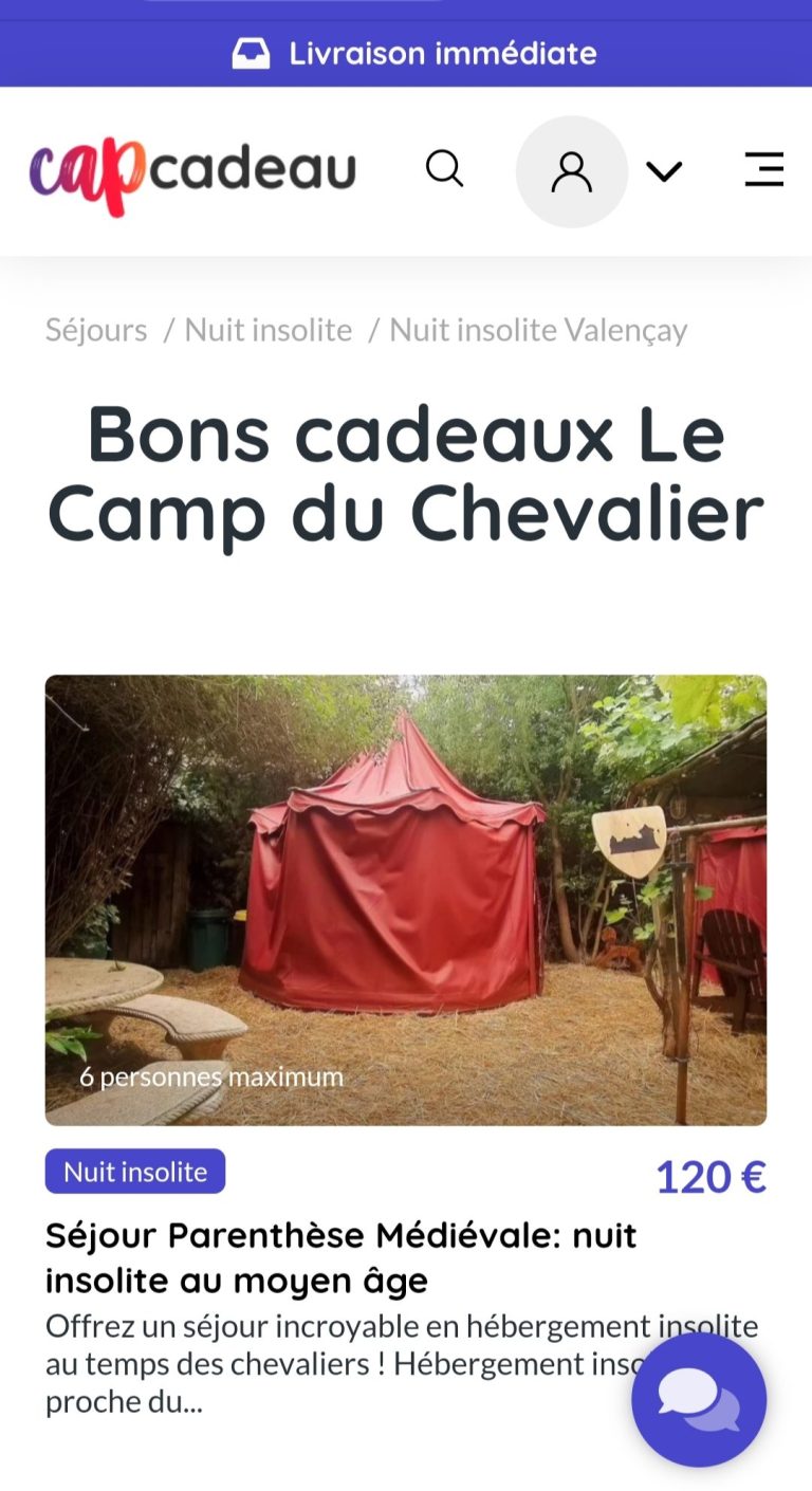 Hébergement insolite près du zoo de Beauval et des châteaux de la Loire, camping insolite médiéval à 20 minutes de Beauval, gite insolite ouvert toute l'année.