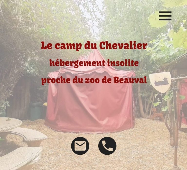 Hébergement insolite près du zoo de Beauval et des châteaux de la Loire, camping insolite médiéval à 20 minutes de Beauval, gite insolite ouvert toute l'année.